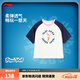 Li Ning children's short-sleeved cultural shirt for girls 2026 new soft, comfortable, skin-friendly, breathable round-neck casual sports top, milky white/dark navy blue-3 120