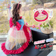 G.duck Lolita Princess Dress Girls Spring Autumn Summer Children's Dress Fashionable Cute Girl Birthday Gift Puff Skirt Pony Headdress + Necklace (Not shipped if purchased alone) 100