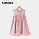 Mamie Maka (MOMOCO) children's clothing girls' dress 2026 summer style sweet and exquisite sleeveless dress for middle and large children pink 023 90