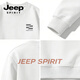 JEEP SPIRIT crew neck sweatshirt men's loose trendy casual bottoming shirt men's 2026 spring long-sleeved T-shirt top black 3XL 190-220Jin Jin equals 0.5 kg