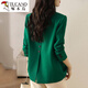 Woodpecker Original Single Back Slit Off-White Suit Jacket Women's 2026 Spring and Autumn New Style Small Popular Suit Top Green Suit_(Back Slit) M