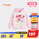 Anta children's sweatshirt girls' 26 new year style red pony print cute hooded pullover 362619723S Sakura Pink-1 120