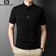 LILANZ business short-sleeved polo shirt men's pure cotton summer new stand-up collar half-sleeved T-shirt casual solid color men's gray XL 52