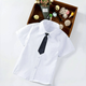 Spring and summer children's long-sleeved white shirts short-sleeved boys and girls white shirts primary school uniforms Children's Day performance clothes white 160