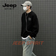 JEEP SPIRIT crew neck sweatshirt men's loose trendy casual bottoming shirt men's 2026 spring long-sleeved T-shirt top black 3XL 190-220Jin Jin equals 0.5 kg