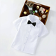 Spring and summer children's long-sleeved white shirts short-sleeved boys and girls white shirts primary school uniforms Children's Day performance clothes white 160