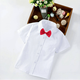 Spring and summer children's long-sleeved white shirts short-sleeved boys and girls white shirts primary school uniforms Children's Day performance clothes white 160