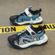 ABC KIDS Children's Shoes 2026 Spring New Baotou Sandals Sports Beach Shoes Hollow Casual Shoes Black Blue 30
