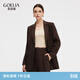 Gloria linen blazer women's autumn commuting high-end workplace wear 1E8L6M340 91Y brown S