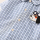 Mamie Maka (MOMOCO) children's clothing boys' shirt 2026 spring baby fashion versatile puppy shirt blue/white 008 80