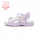 Fuluo Mi Girls Sandals Summer New Comfortable Casual Beach Shoes Little Girls Soft Sole Anti-Slip Sports Sandals Purple 31