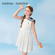 Balabala girls skirt children's dress 2026 new summer dress for big children sleeveless pleated skirt sweet original white 10101 110