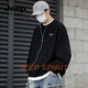 JEEP SPIRIT American Heavyweight Round Neck Sweater Men's Loose Embroidered Couple Tops 2026 Spring Velvet Long Sleeve Jacket Black S 70 - 90 Jin Jin is equal to 0.5 kg