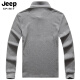 Jeep JEEP polo shirt men's long-sleeved 2022 autumn men's casual young and middle-aged lapel solid color cotton men's top men's XYL9998 gray L