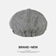SOMUBAY hat men's spring and autumn beret middle-aged dad British retro progressive hat octagonal hat newsboy hat men's four-season hat gray one size fits 56-61CM