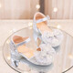 Girls Sandals 2026 Spring and Summer Children Princess Elsa Crystal Shoes for Baby Girls Soft Sole Baotou Sandals Dress High Heels Beige Customized Version 28 Inner Length 17.7