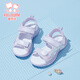 Fuluo Mi Girls Sandals Summer New Comfortable Casual Beach Shoes Little Girls Soft Sole Anti-Slip Sports Sandals Purple 31