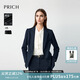 PRICH Zero Dyeing Simple Intelligent Temperament Flat Lapel Suit Spring Commuting Jacket Women 59 Navy Suit M 165