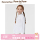 PawinPaw cartoon bear children's clothing 25 spring and summer new girls lace stand-up collar pure cotton long-sleeved shirt Ivory ivory/39 120