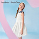 Balabala girls skirt children's dress 2026 new summer dress for big children sleeveless pleated skirt sweet original white 10101 110