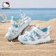 Hello Kitty children's shoes girls' toe-toe sandals big-eared dog children's shoes summer breathable ultra-light sports beach shoes 6706 white blue 26