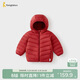 Tongtai (TONGTAI) baby down jacket winter baby clothes going out hooded duck down jacket children's three-proof top red 90cm