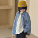 Demon Eyes Boys Denim Shirt Medium and Big Boys Thin Jacket Tops 2026 Spring and Autumn New Children's Clothes Korean Style Handsome Denim Color 110 110cm