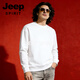 JEEP SPIRIT Jeep men's velvet thickened sherpa sweatshirt men's spring warm round neck pullover couple top jacket white M 90 - 110 Jin Jin is equal to 0.5 kg