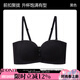 Six Rabbits Front Button Underwear Women's Small Breast Push Up Bra No Wires Soft Support Anti-Sagging Seamless Underwear Black L 80AB