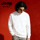JEEP SPIRIT Jeep men's velvet thickened sherpa sweatshirt men's spring warm round neck pullover couple top jacket white M 90 - 110 Jin Jin is equal to 0.5 kg