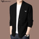 Armani (ARMANI) spring new men's long-sleeved pure wool knitted cardigan sweater for young and middle-aged casual jackets for men black M 165