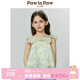 PawinPaw Cartoon Bear Children's Clothing 25th Spring and Summer New Girls Cute Lapel Sleeveless Shirt Sweet Green/40 130