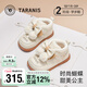 Tyrannis new winter children's shoes, baby leather boots, girls toddler shoes, velvet warm functional shoes, waterproof small leather shoes, white 18, inner length 12.5cm, suitable for feet 11.0