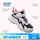 Xtep Children's Shoes Children's Velcro Velvet Sports Shoes Winter Warm Girls' Cotton Shoes Classic White/Retro Pink 36