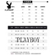 Playboy American heavyweight round neck sweatshirt for men 2026 spring loose casual versatile trendy top with velvet long sleeves dark gray S 95-120Jin Jin is equal to 0.5 kg