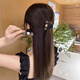 Rhinestone small grabber, feminine bangs clip, princess head half-tied hair clip, high-end headwear, silver