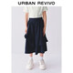 UR2026 Spring New Children's Clothing Girls Casual Irregular Pleated Ruffle Skirt UGH560003 Navy Blue 110