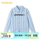 BALABALA balaOne BALABALA children's long-sleeved shirts for girls and boys 2026 new spring stripes blue tone 00388 120