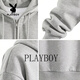 Playboy Cardigan Sweater Men's Hooded Zipper Jacket Men's 2026 Spring and Autumn Trendy Brand Casual Versatile Sports Tops Apricot S 85-105