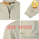JEEP SPIRIT half-zip sweatshirt men's stand-up collar loose long-sleeved T-shirt men's top trendy velvet warm bottoming shirt Mituo M 90-115 Jin Jin is equal to 0.5 kg