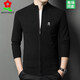 MONTAGUT Cardigan Men's 2024 Autumn and Winter New Men's Casual Business Pure Wool Jacket Men's Black M 165 Recommended 90-110 Jin Jin equals 0.5 kg
