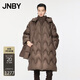 JNBY/Jiangnan Buyi Polani autumn and winter mid-length down jacket women's water ripple hooded 5OAC12630