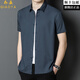 Gioia Italian light luxury brand short-sleeved shirt for men with business casual temperament, versatile, skin-friendly, no-iron, high-end shirt trend A2202 modern gray, temperament, no-iron style, size M (170), recommended 120-135 Jin Jin is equal to 0.5 kg