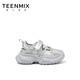 Tianmeiyi children's shoes 2026 summer new sports shoes girls sandals breathable soft bottom baby girl beach shoes silver 26