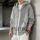 Playboy Cardigan Sweater Men's Hooded Zipper Jacket Men's 2026 Spring and Autumn Trendy Brand Casual Versatile Sports Tops Apricot S 85-105