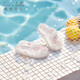 DAVE&BELLA 2026 new summer style girls' casual toe-toe sandals, baby girls' soft-soled shoes, children's fashionable children's shoes, outdoor slippers, pearlescent color, in stock 22 (shoe inner length 14.5cm)