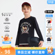 Hush Puppies children's clothing for boys and girls autumn new style comfortable and versatile cartoon print classic long-sleeved crew neck shirt navy blue 130 cm