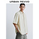 UR2026 new summer men's casual lapel drawstring patch pocket cardigan shirt UUY260017 off-white S