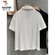 Woodpecker (TUCANO) hollow Cuban collar short-sleeved shirt for men summer loose casual retro half-sleeved shirt for men white L recommended 115-130 Jin Jin equals 0.5 kg