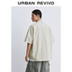 UR2026 new summer men's casual lapel drawstring patch pocket cardigan shirt UUY260017 off-white S